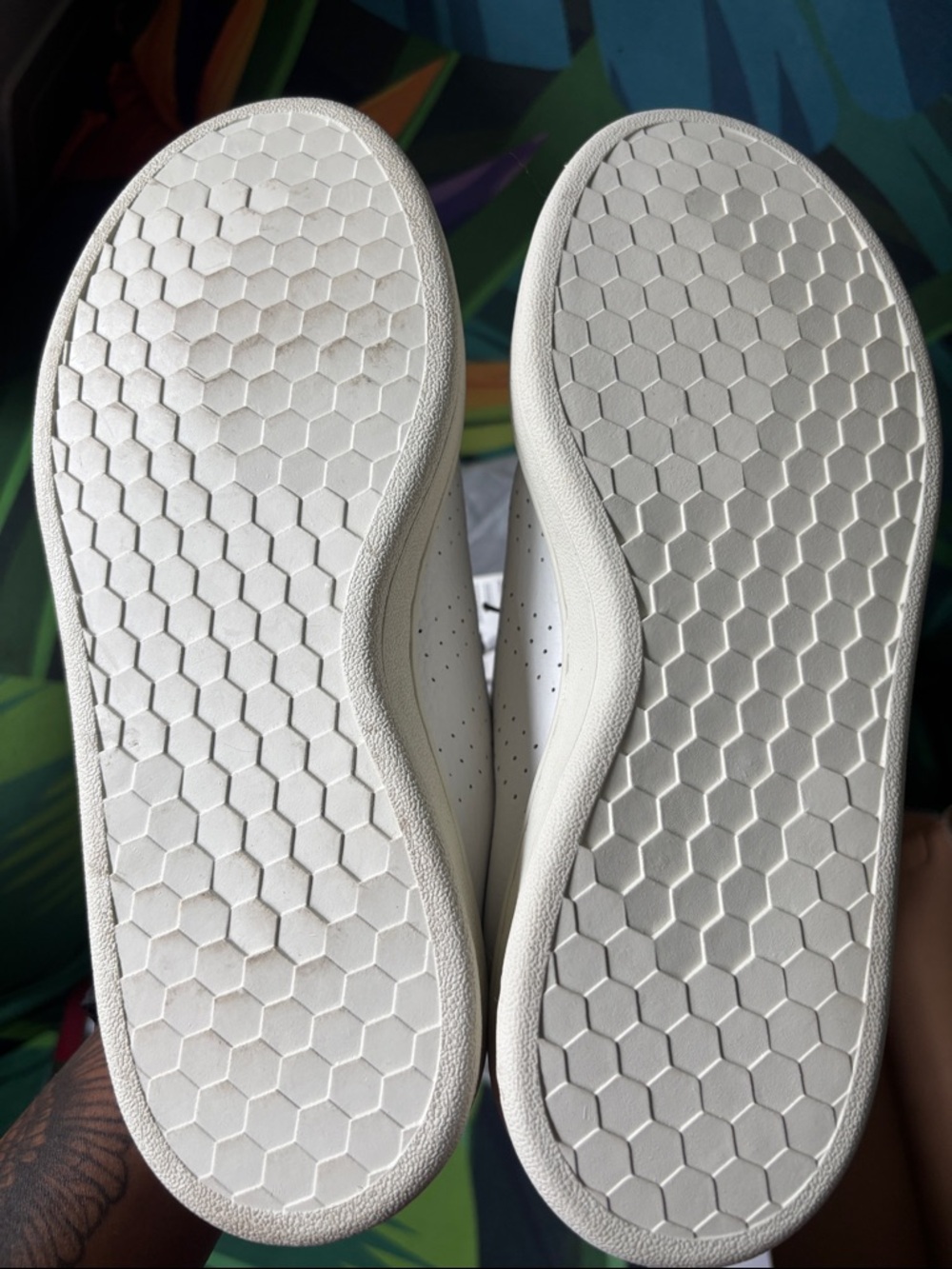 ADIDAS White Sneakers with Leopard Print Logo Accent - Picture 11 of 12